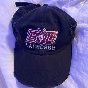 bloomsburg university distressed lacrosse hat